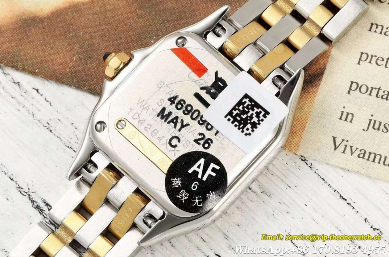 Dial YG 22mm De Ladies Dia SS Quartz Secrete Panthere AF Gold Brown 1218